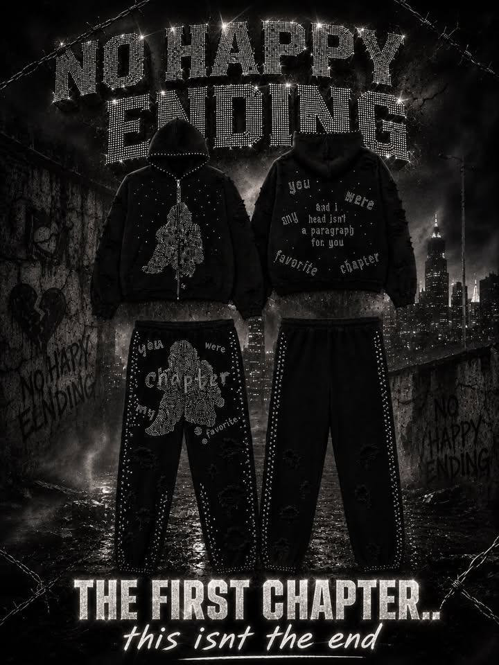 No Happy Ending Rhinestone Set